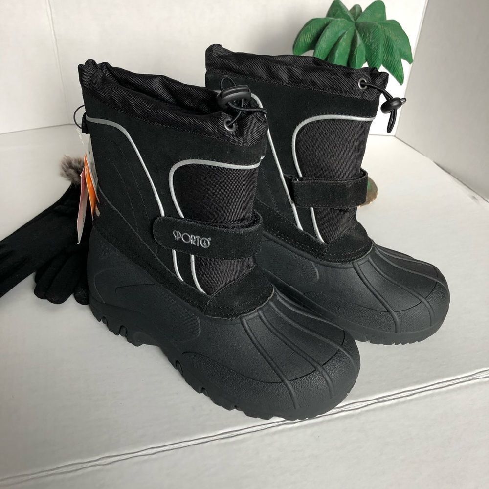 Sporto Boys Suede Black Duck Boots